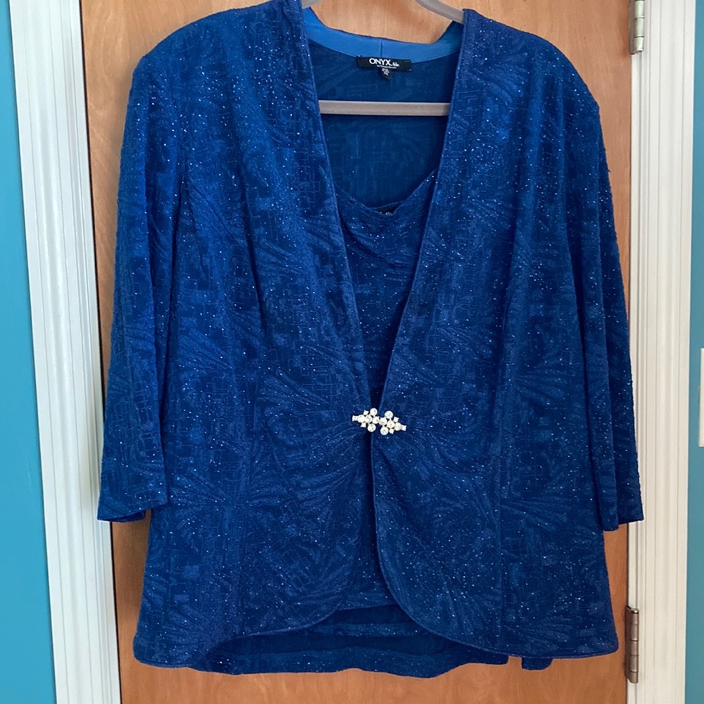 Women Jacket and Shell SZ 2x By Onyx nite Wendye Chaitan
